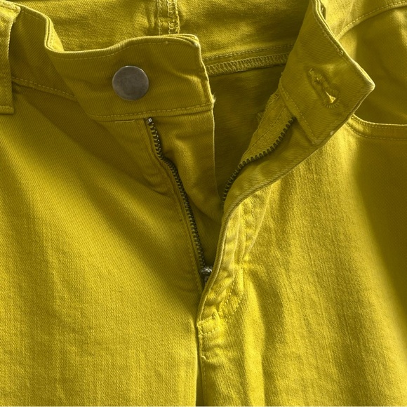 Eileen Fisher Organic Cotton Jean Parrot Mustard Yellow Women 12 Stretch 34x27.5 - Picture 5 of 10